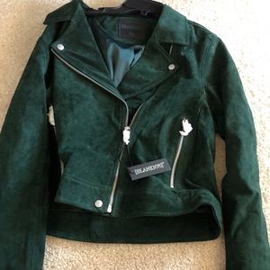 Brand new, never worn EverGreen suede jacket